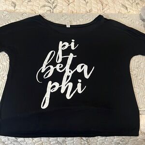 Pi Phi Black Short Sleeve Tshirt